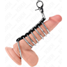Correas para Pene KINK RING POWER mit 7 An rings und Kette