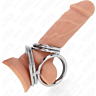Anillo Penis KINK Triple Metall 3,8-5 cm mit Kette