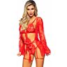 Lingerie Set Leg Avenue 86123 mit Bademantel und Teddy