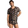 Camiseta ANAIS MEN POWER mit Rosen- und Totenkopf-Druck
