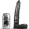 Dildo ALL BLACK 21 cm mit realistischer Textur