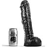 Dildo ALL BLACK DONG 29 cm – massiver Schaft