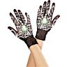 Handschuhe Music Legs GUANTES NEGRO CON DIB TELAARA mit Spinnennetzmuster