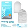 Masturbator Tenga Pocket Wave Line mit sanften Wellenstrukturen