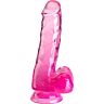 Dildo KING COCK Clear mit realistischer Form und Saugbasis