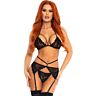 Lingerie Set Leg Avenue - Dreiteiliges Set mit Spitzen