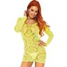 Minikleid LEG AVENUE mit langen Ärmeln und Transparenzen