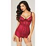 Chemise 2PC WINE S – Minikleid mit integriertem Straps