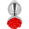 Analplug KINK - Eleganter Metallplug mit Rose