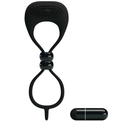 Doppelring für Penis und Hoden von Pretty Love Male mit Vibration