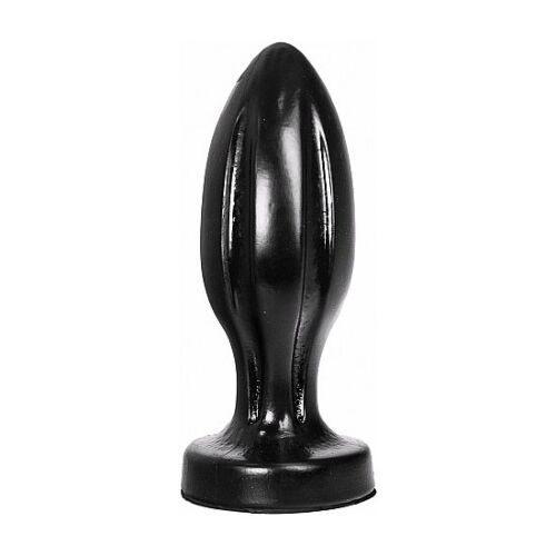 Anal Plug ALL BLACK 21 CM mit sanften Rillen