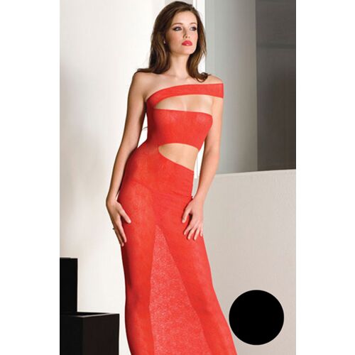 VESTID LARGO NEGRO C/ESCOTE