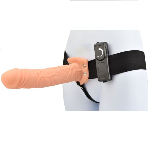 Dildo Loving Joy 8 Inch Hollow Strap On mit vibrationsspitze