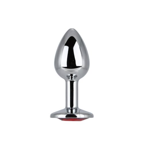 Butt Plug Toosh Metal Small mit rotem Stein Rojo