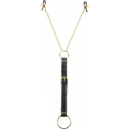 Anillo para el pene y pinzas Fetish Fantasy Gold