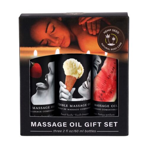 Massageölset Earthly Body 3 x 57ml | Mit köstlichen Aromen