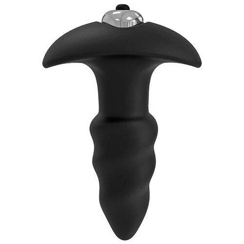 Butt Plug S Pleasures Wave mit Vibration und Wellen-Design