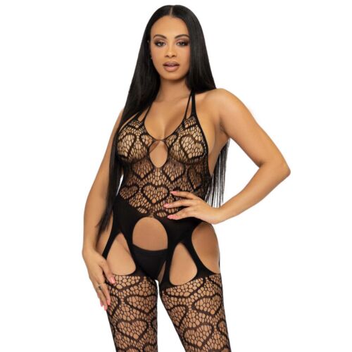 Bodystocking Leg Avenue mit Herzdesign – Sexy und feminin