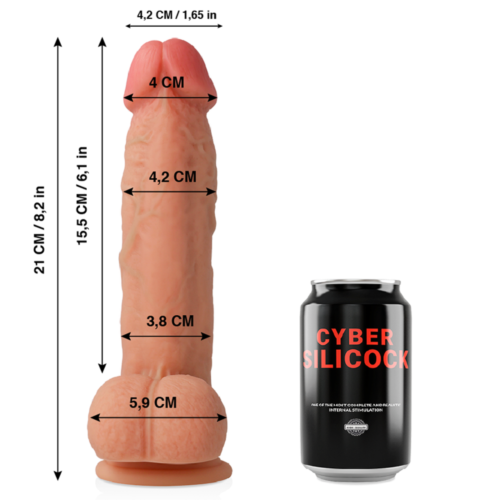 Dildo Cyber Silicock Saul – Realistisches Design mit Saugnapf