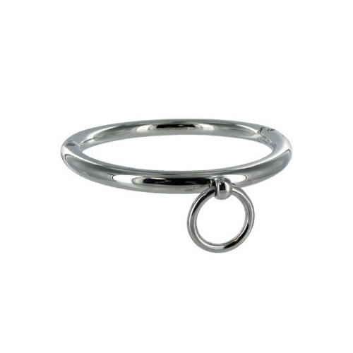 BDSM Halskette METAL HARD mit Ring 18CM für Bondage