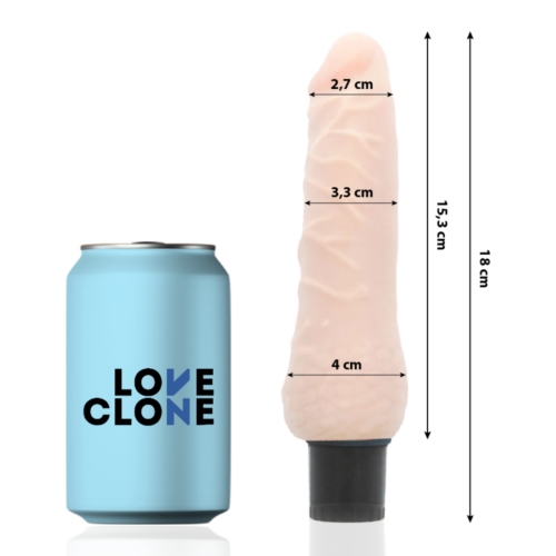 Vibrator LOVECLONE Sven 18,5 cm mit Selbstschmierung