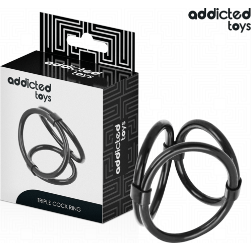 Anillo sin vibración ADDICTED TOYS - Dreifach-Penisring für mehr Halt