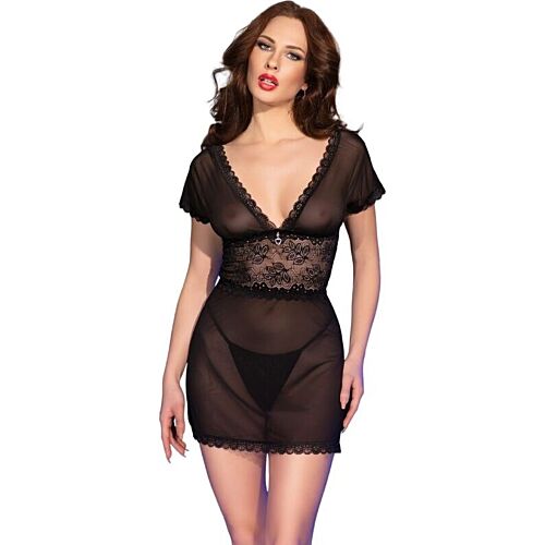 Babydoll Chilirose CR 4830 mit Spitze und Tanga.