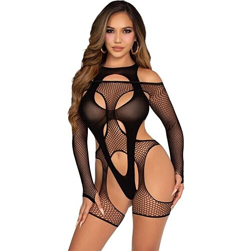 Body mit Strumpfhalter und Harness von Leg Avenue