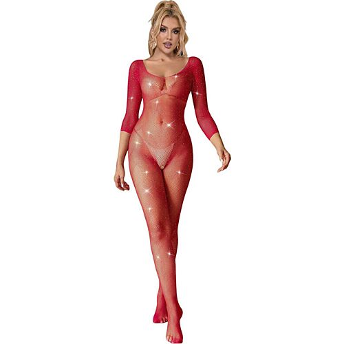 Bodystocking SUBBLIME mit Diamantenmuster, lange Ärmel