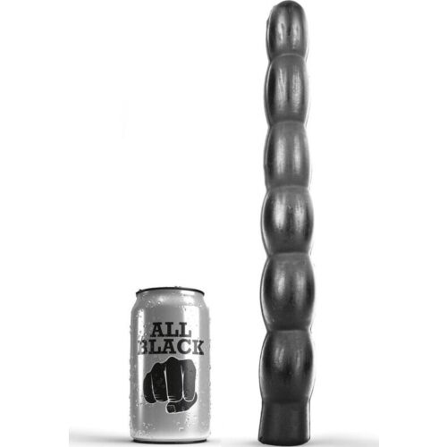 Anal Dildo ALL BLACK 32 cm geriffelt