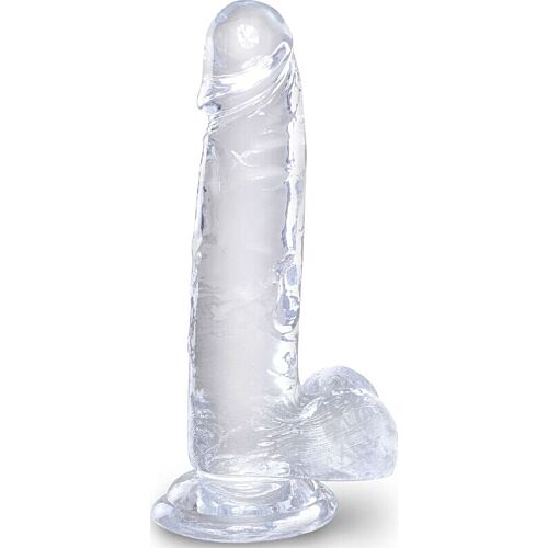Realistischer Dildo KING COCK Clear 15,2 cm