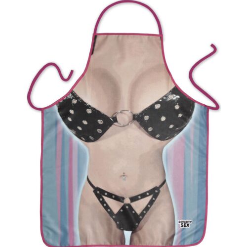 Delantal Bikini Damen von DIABLO PICANTE mit erotischen Illustrationen