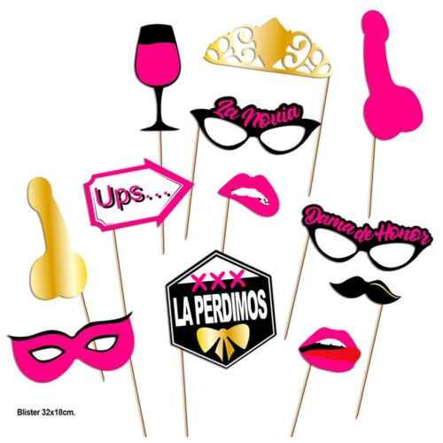 Photocall Party Set DIABLO PICANTE Modell 2 - 12 Einheiten