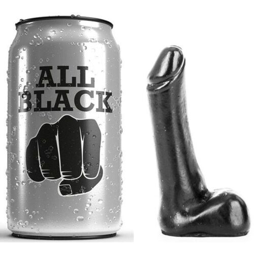 Dildo ALL BLACK 9 cm – kompakt und glatt