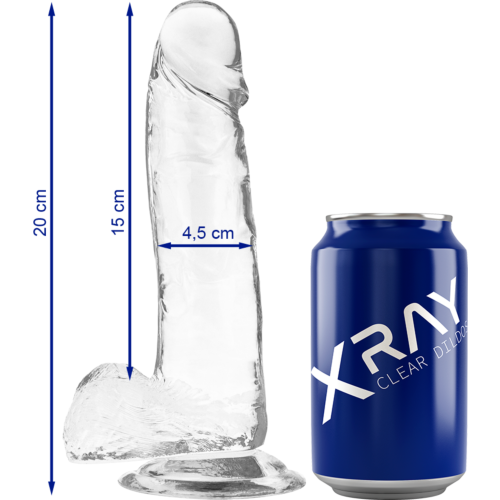 Dildo X RAY 20 cm - Transparent und realistisch