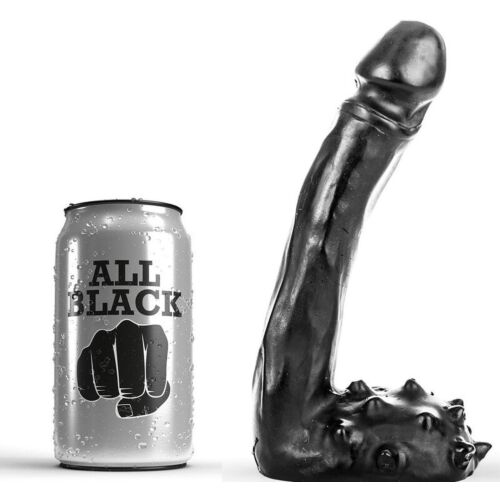 Dildo ALL BLACK realistisch 19 cm
