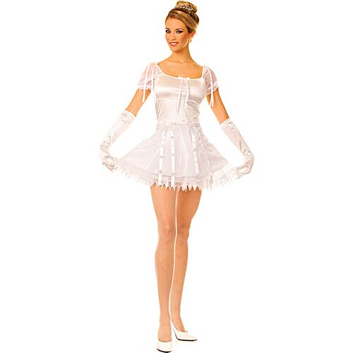Ballerina Kostüm Music Legs Satinkleid S/M