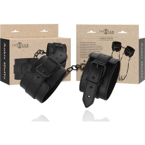 Bondage Zubehör INTENSE FETISH Fußfesseln aus veganem Leder