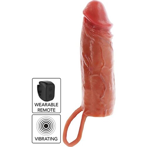 Hülles Penis GET REAL Hydrated Skin 16 cm mit Vibration
