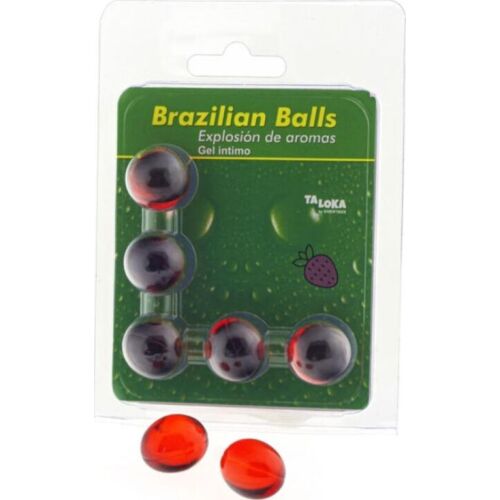 Brazilian Balls TALOKA Erdbeer Intim Gel für sinnliche Massagen