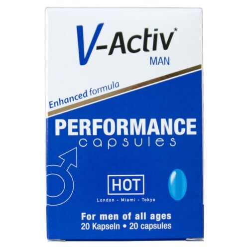 Kapseln für Männer HOT V-ACTIV CAPS mit Guarana und Piperin