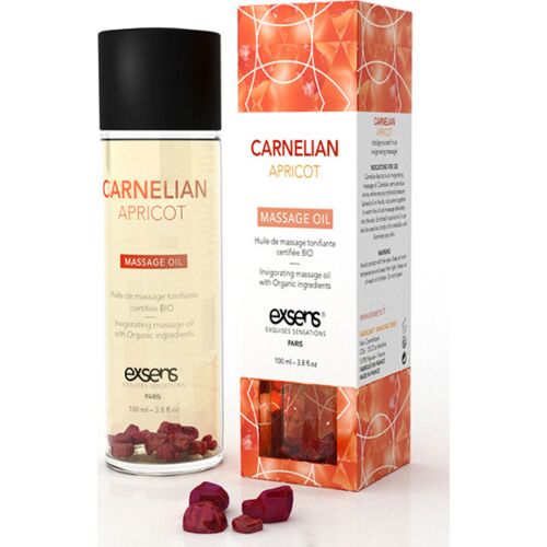 Massageöl Exsens Invigorating Carnelian Apricot 100 ml - Nährende Formel