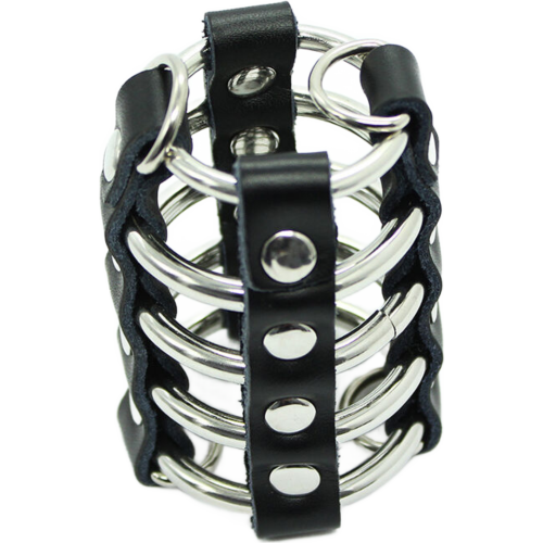 Fetischspielzeug OHMAMA FETISH - Peniskäfig mit Lederriemen