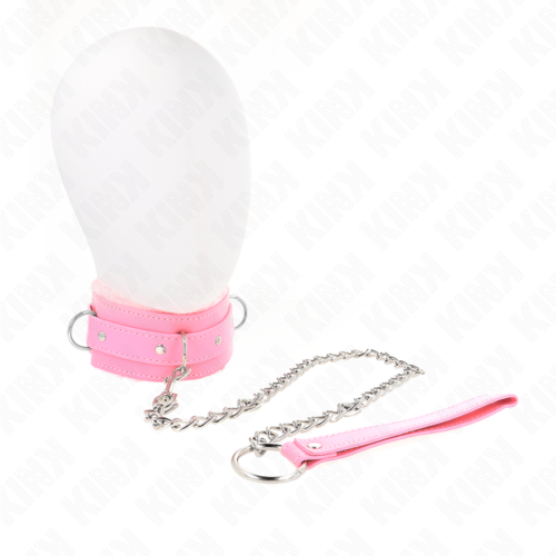 Halsband mit Leine KINK - 65 cm Rosa