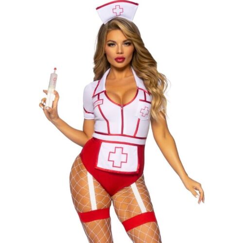 Krankenschwesterkostüm LEG AVENUE COSTUMES Rot-Weiss S