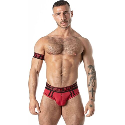 Jockbrief LOCKER GEAR SPORT MESH JOCK BRIEF Rot L