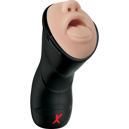 PDX ELITE Deep‑Throat Vibrationsstroker aus Fant‑Flesh