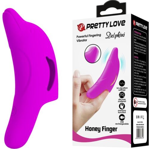 Finger-Vibrator PRETTY LOVE DELPHINI mit 10 Funktionen