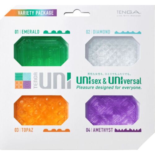 Masturbator TENGA UNI VARIETY 4er Pack für jeden Geschmack