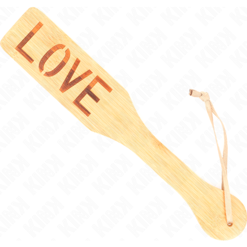BDSM Paddel KINK Wort Liebe 32 x 5,5 cm aus Bambus